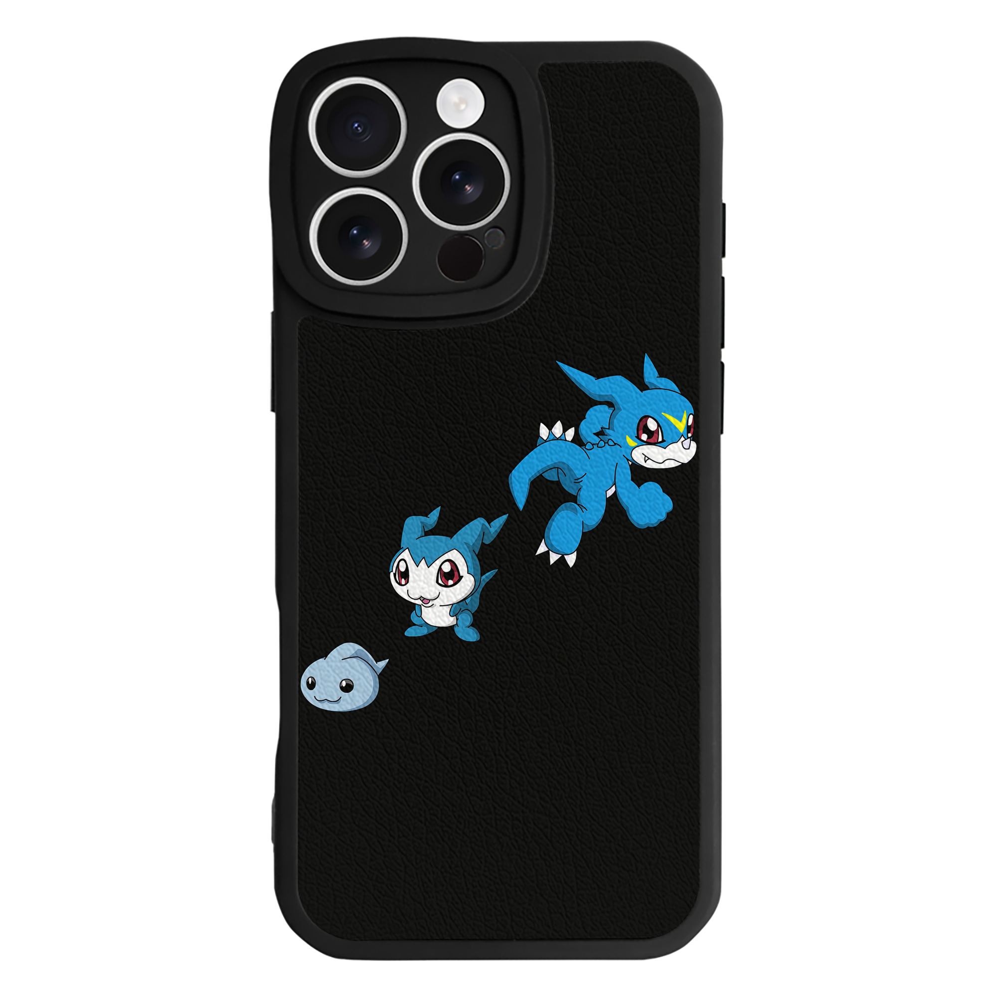 （画像用） Digimon デジタルモンスター/デジモン 【iPhone 16シリーズ対応】シリコンスマホケース（レザー調） 材質：シリコン